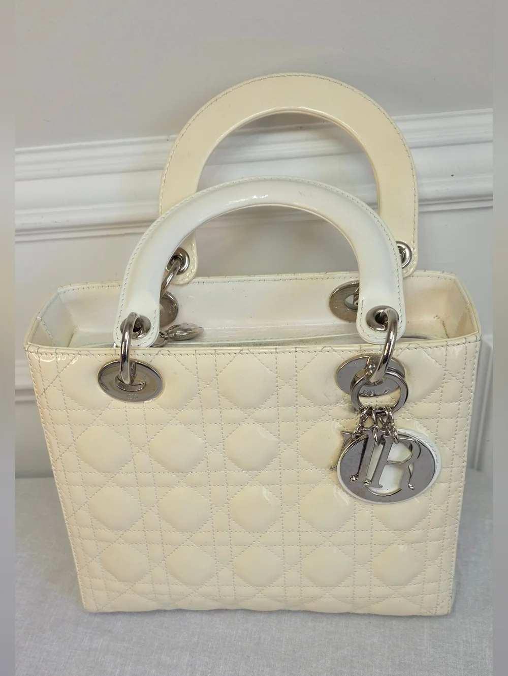 Christian Dior Patent Cannage Large Lady Dior - Picture 2 of 15